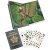 AliKids DND Battle Map Book - 40 tappetini riutilizzabili cancellabili a secco/umido, 200+ decalcomanie paesaggistiche, griglia da 2,5 cm e rilegatura piatta per campagne RPG da tavolo