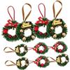 TOYANDONA 10pezzi Mini Ghirlande Natalizie con Bacche e Fiocco per Decorazioni Stagionali Piccole Ghirlande Artificiali per Scale e Porte