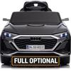 Mondial Toys Auto Elettrica per Bambini Audi SQ8 etron Sportback Macchina con Licenza Ufficiale 12V Due Potenti Motori Telecomando Parentale Cintura di Sicurezza 5 Punti Porte Apribili Luci LED Musica MP3 Nero