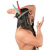 FIESTAS GUIRCA Fascia PENNACCHIO da Indiano con Piume, PELLEROSSA, Accessori Travestimento, Carnevale, Feste