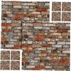 LALADEFIEE 12pezzi Adesivi Per Pavimenti e Muri Di Case Delle Bambole Piastrelle Simulazione Decorazioni Per Miniature Con Texture Chic Accessori Per Case Delle Bambole