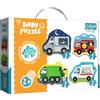 Trefl, Puzzle, Veicoli e competizioni, da 3 a 6 Pezzi, 4 set, per Bambini da 2 anni