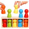 Generico giocoDi Abbinamento Dei Colori Delle Bottiglie - Puzzle In Legno Da 19,8 Cm, Giocattolo Per La Coordinazione Delle Mani, Attività Di Apprendimento Interattivo Con Di Ordinamento Dei Colori | Gi