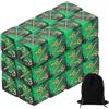 QUARKZMAN 24Pc Dadi Magici Contatori Set Di Dadi D6 Per Punti Vita In Acrilico Con Borsellino Per Accessori Giochi Di Carte Standard Colore Verde E Nero