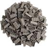 Q-Bricks Set di mattoncini classici | 300 pezzi di mattoni base in 5 forme | Colore: Grigio Pietra | Confezionato in una scatola riutilizzabile | 100% compatibile| Prodotta nell'UE