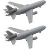 AGSDGAWD 2 Pezzi KC-10 Tanker Integrato Resina Aereo Fai Da Te Modello 1/2000 1/700 Simulazione Squisito Restauro Di Modelli Extender For Collezionare(1/700 (81mm))