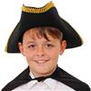 I LOVE FANCY DRESS LTD X3 - Cappello tricorno per bambini, accessorio per travestimento da capitano pirata e uomo della strada, 55 cm, perfetto per la Giornata mondiale del libro, abiti coloniali e spettacoli scolastici