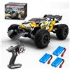 X-Verse 16102PRO Auto Radiocomandato con Motore Brushless, 1:16 4WD Auto Fuoristrada Offroad, 70KM/H Auto Drift Fuoristrada Giocattolo, Regalo per Adulti - 3 Batterie (Giallo)