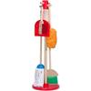 Melissa & Doug Set delle Pulizie - Mocio, Paletta, Porta Scope, Pulizie Casa, Gioco Educativo di Imitazione in Legno, Montessori, Regalo per Bambini e Bambine, 3+ Anni