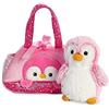 AURORA, 32832, Fancy Pal, Pinguino Peek-A-Boo, 20 cm, peluche rosa