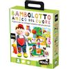 Headu Bambolotto Amico del Cuore Montessori il Gioco per lo Sviluppo Emotivo dei più Piccoli It57199 Gioco Educativo per Bambini 2-4 Anni Made in Italy