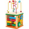 Trudi SEVI Cubo Multiattività (14 pz.) | Trudi by Giochi in Legno educativi Prima Infanzia. Costruzioni e Giocattoli. Regalo di Natale e Compleanno per Bambini | 16x16x30cm Wood | Modello 88055