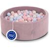 KiddyMoon Piscina 90X30cm/300 Palline In Schiuma Rotonda Morbida Per Bambini