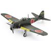 Metal Earth Mitsubishi Zero Fighter Aeroplano 3D Modello in Metallo, Kit per Modellismo Fai-da-Te, Età 14+