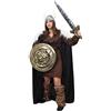 I LOVE FANCY DRESS LTD Costume da donna deluxe da vichingo, tunica, mantella + casco da vichingo, colore argento, spada e scudo (XX-L)