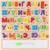 F Fityle Alfabeto Russo Jigsaw Words attività Legno Matching Puzzle Set Giocattolo per Bambini, Opzione 2