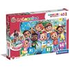 Clementoni 25469 Supercolor Puzzle, Cocomelon, Made in Italy, Puzzle Bambini, Puzzle Pavimento, Cartoni Animati, Tessere Grandi, Multicolor, Medium, 40 Pezzi, 3 Anni