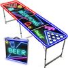 Beer Pong Tavolo da Beer Pong® Ufficiale con Fori y Luce a LED | Spotlight | Birra Pong | Taglie Ufficiali della Competizione | Gioco Serale e aperitivo | OriginalCup®