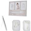 Cangaroo Canguro Set di Mani e Impronte di Bambino Cornice per Foto in Legno per 2 Stampe, colorazione:Beige