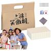 Dottduya Set di giochi Mahjong,Set Mahjong portatile - gioco da tavolo Mahjong - Gioco Mahjong per famiglie, gioco Mahjong da tavolo include tovaglia, borsa per il trasporto, dadi, righello