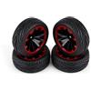 Dilwe 1/10 Pneumatici Auto RC, 4 Pezzi Pneumatici in Gomma per Modello di Auto Fuoristrada Telecomandato 1:10(10 fori)