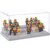 Tingacraft Teca Plexiglass (24 x 14 x 12 cm) Vetrina Acrilico Espositore per Minifigures, Grigio