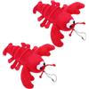 KONTONTY Peluche di Aragosta Rosso in Cotone Pp Ciondolo Decorativo per Chiavi Auto e Arredamento Soggiorno, Giocattolo Morbido Adorabile per Adulti e Ragazzo Ragazza