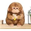 Generico Monkey Peluche - 30 cm Pupazzo Morbido e di Peluche,Scimmia con banana in mano | Regalo di compleanno per bambini, adatto per soggiorno, divano, camera da, comodino