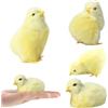Lawnrden Pulcini|4 Pulcini, Simulazione Peluche, 4 Pose Realistico Giocattolo Pasquale per Foto Primaverili Cestino Decorazione Pollo Pasquale