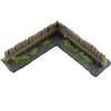 War World Gaming | Angolo di Staccionata di Legno | Dipinto & Floccato x 4 | 20-28mm Modellismo Ferroviario Wargame Terrain Paesaggio