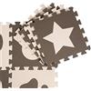 LANTUS Tappeto Puzzle a Fiori,a Incastro, Gommapiuma EVA Atossico, BeigeTappeto Puzzle per Bambini,36 Pezzi Puzzle,Tappeto Gioco per Neonato in EVA Antiscivolo Non Tossico Puzzle,Certificato CE