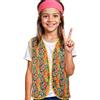 Partilandia | Gilet Hippie floreale arancione per bambini (taglia unica)