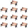FRTmvg 20 panchine da parco in scala HO, decorazione per panchine da giardino in miniatura in scala 1:87, sedili realistici in plastica per layout di treni, diorami e progetti fai da te, perfette per