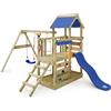 Wickey Gioco da giardino WICKEY TurboFlyer con altalena e scivolo blu, struttura da esterno per bambini con sabbiera, scaletta e accessori da gioco