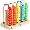 Generico di Legno per Bambini - Giocattolo Conteggio con Cornice in Legno a 5 File | Giocattolo Matematico con Palline Multicolori | per Addizione Sottrazione Conteggio Prescolare Scuola Elementare