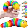 Générique Giocattolo Fidget Slug, Giocattoli sensoriali estensibili Collant articolati 3D, Slug di decompressione Fexible per rilassarsi per bambini e adulti(2 pezzi, colore casuale)