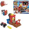 Hot Wheels Monster Trucks Arena Smashers HNB90 - Set da gioco con 5 allarmi e 1 auto rotta