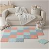 LittleTom 27 Pezzi Tappeto Gioco per Bambini in Piastrelle EVA 30x30 cm - Pavimento Morbido e Antiscivolo per Neonati - Superficie Puzzle Protettiva Ideale per la Cameretta dei Bimbi e Gioco a Terra