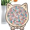 Generico Puzzle in Legno a Forma Di Gatto Color Morandi Da 135 Pezzi, Puzzle in Legno a Forma Di Gatto, Incorniciato Adorabili Puzzles Gatti, Puzzles Creativi per Casa per Gli Amanti Gatti