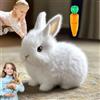 ViCUULY Bunby - Il Mio Giocattolo Realistico Coniglietto, Coniglietto Di Peluche Pasquale, Giocattolo Realistico Coniglietto Pasquale Saltellante Fatto a Mano Che PUò Saltare (White)