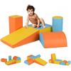RELAX4LIFE Set da Gioco con Blocchi in Schiuma per Arrampicarsi e Gattonare, Giocattoli Educativi per Bimbi con Colori Vivaci e Forme Diverse, per Soggiorno, Cameretta e Asilo Nido (Colorato 6)