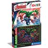 Clementoni - 27554 - Glowing Lights collection - Marvel Avengers, puzzle fluorescente - puzzle 104 pezzi - Made in Italy, puzzle bambini 6 anni, puzzle Clementoni, puzzle cartoni animati