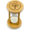 Generico Clessidra con Base Legno 8x8x14 cm Tema Albero della Vita BOMBONIERA con Incisione tematica per Cerimonia Anniversario Matrimonio Battesimo Amore Festa Idea Regalo (Albero Della Vita, 1)