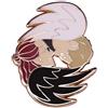 MayDee Spilla in Metallo Good Omens Accessori per Abbigliamento, Distintivo Fanzine Good Omen Angeli E Demoni