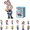POP MART Molly × Zootopia Co-branded Series Blind Box Figure, giocattoli da collezione, decorazioni per la casa, regali di compleanno per ragazze e ragazzi, scatola singola