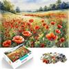 AITEXI Puzzle da 1000 pezzi per adolescenti Campo di papaveri rossi giocattoli educativi per l'apprendimento Gioco educativo per compleanno e Natale 52x38cm