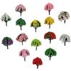 PLAFOPE 15 Modelli Di Alberi in Plastica Mini Alberi Finti Per Modelli Da Tavolo Con Sabbia Facili Da Usare E Spostare Decorazioni Per La Casa
