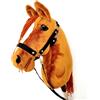 HORSE & toys Hobby Horse - Cavallo hobby grande formato A3 (cavallo su un bastone) completo di finimenti come nella foto (zenzero)