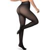 Vosda Collant da donna foderati in pile, ultra caldi, effetto velato, leggings spessi per l'inverno, nero, XX-Large