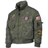 MFH Bambini Giacca Pilota Us CWU con Distintivo di Aviator - Oliv, L